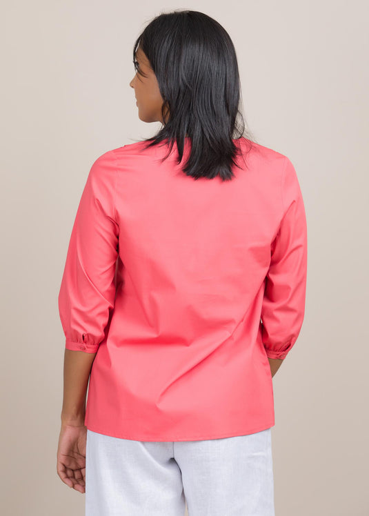 Button down shirt with pin tuck detail