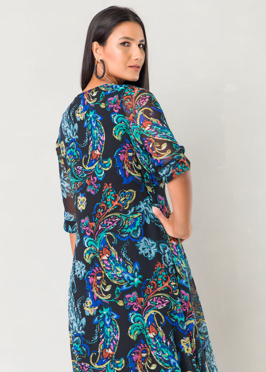 Cross over front dress
