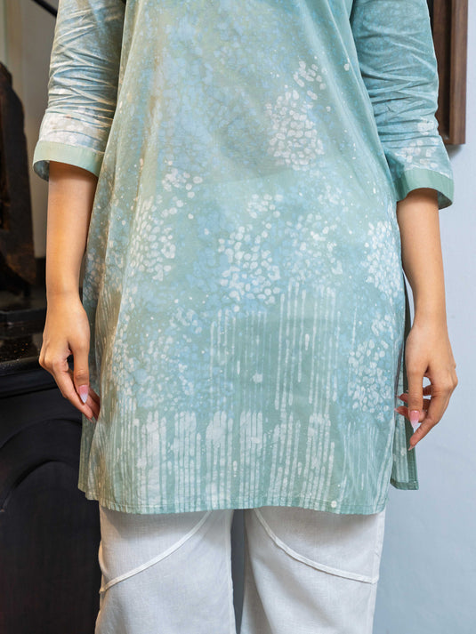 Batik basic short kurtha top