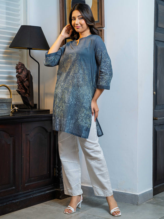Batik basic short kurtha top