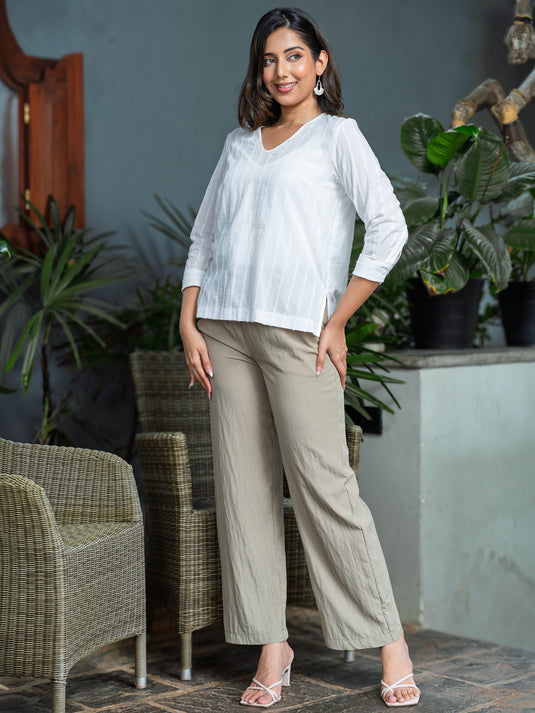 Basic V neck blouse