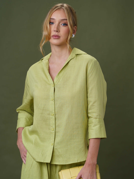 Basic button down linen shirt