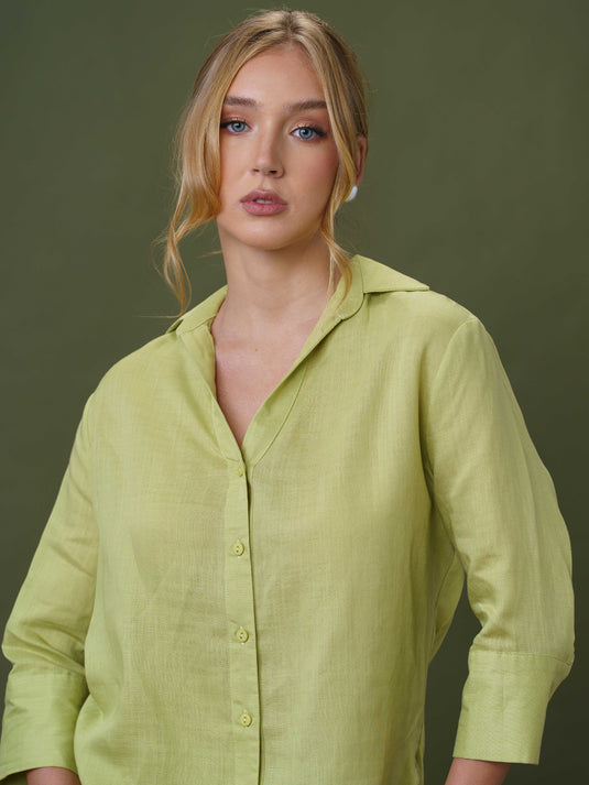 Basic button down linen shirt
