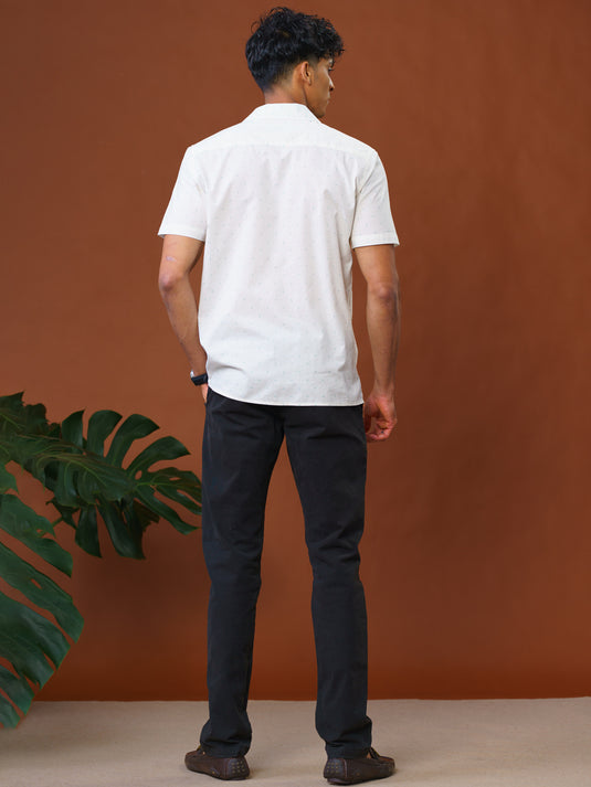 Casual Wear Cuban Collar Short Sleeve Shirt