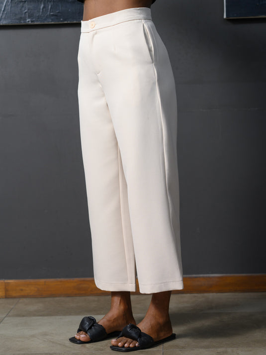 High waisted crop lengh pant