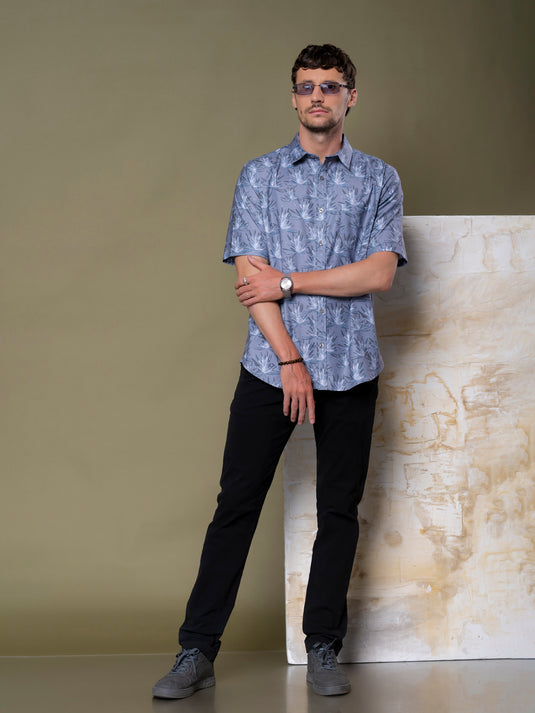 Casual Wear Printed Short Sleeve Shirt