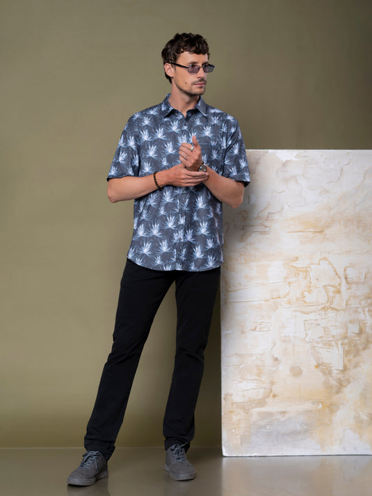 Casual Wear Printed Short Sleeve Shirt