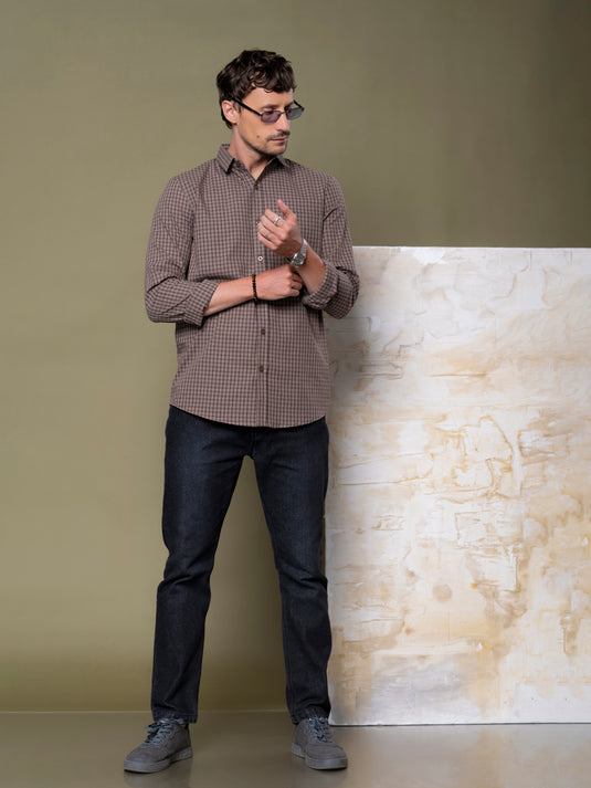 Casual Wear Check Long Sleeve Shirt