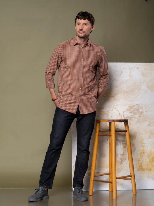 Casual Wear Check Long Sleeve Shirt