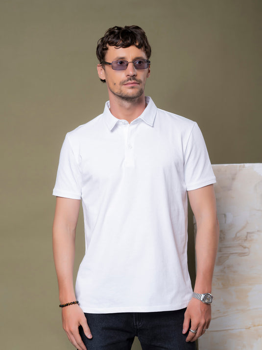 Casual Wear Self Collar Short Sleeve T-Shirt