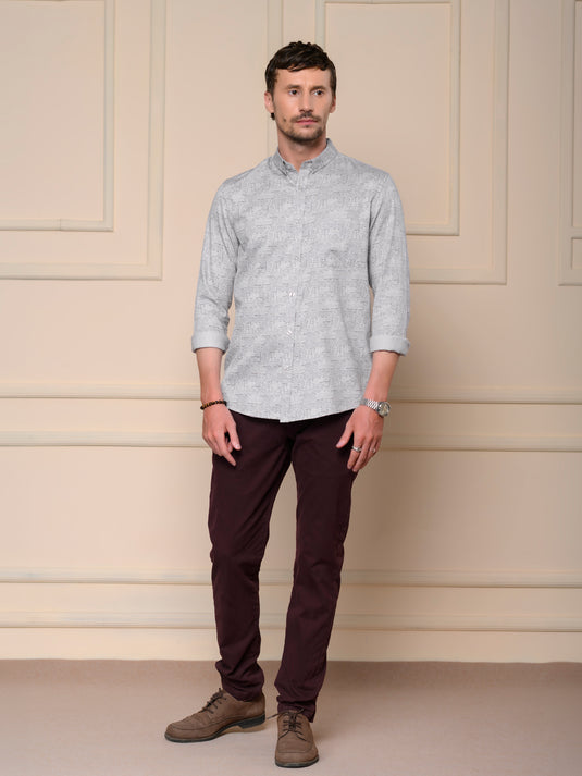 Casual Wear Printed Long Sleeve Shirt