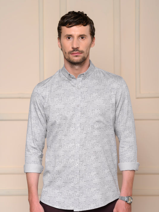 Casual Wear Printed Long Sleeve Shirt