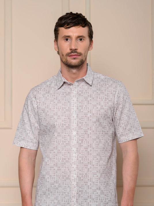 Casual Wear Printed Short Sleeve Shirt