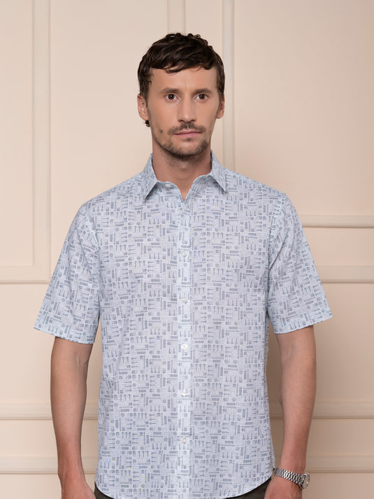 Casual Wear Printed Short Sleeve Shirt