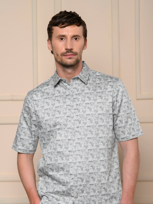 Casual Wear Printed Short Sleeve Shirt