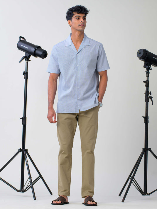 Cuban collared S S shirt