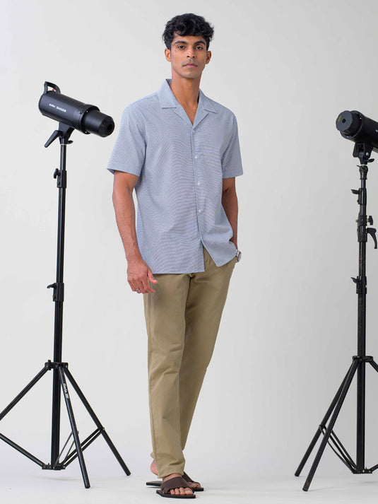 Cuban collared S S shirt