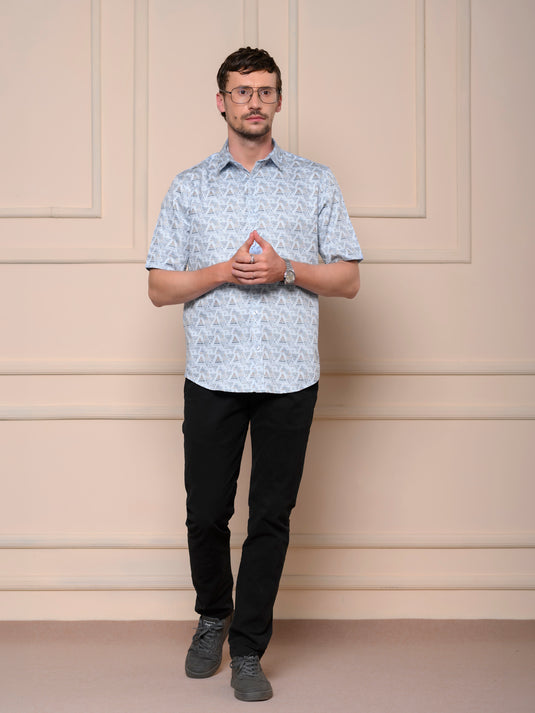 Casual Wear Printed Short Sleeve Shirt