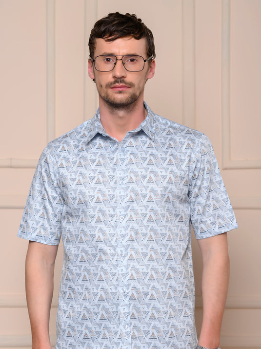 Casual Wear Printed Short Sleeve Shirt