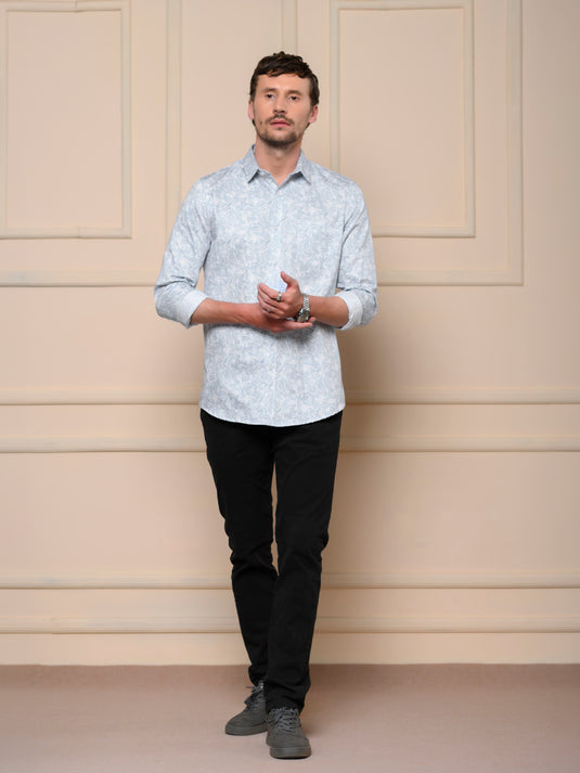 Casual Wear Printed Long Sleeve Shirt