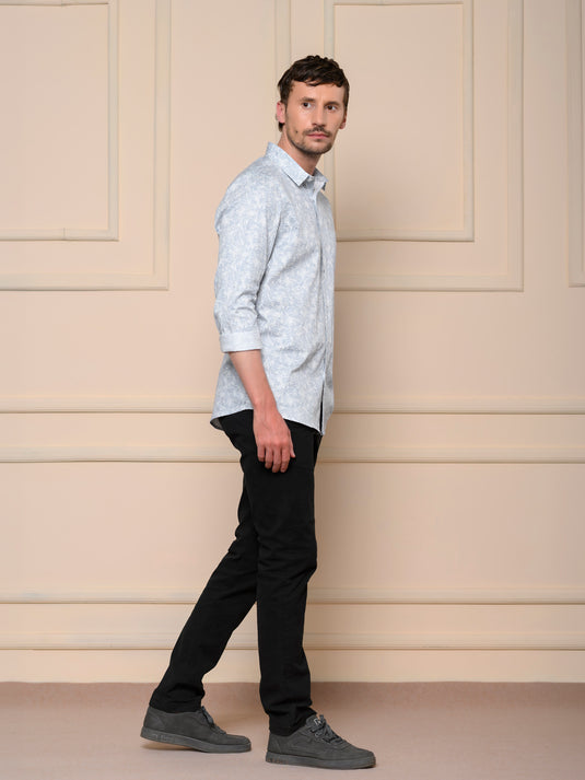 Casual Wear Printed Long Sleeve Shirt