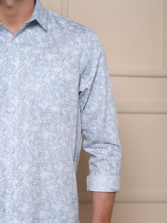 Casual Wear Printed Long Sleeve Shirt