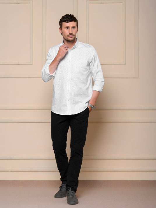 Casual Wear Printed Long Sleeve Shirt