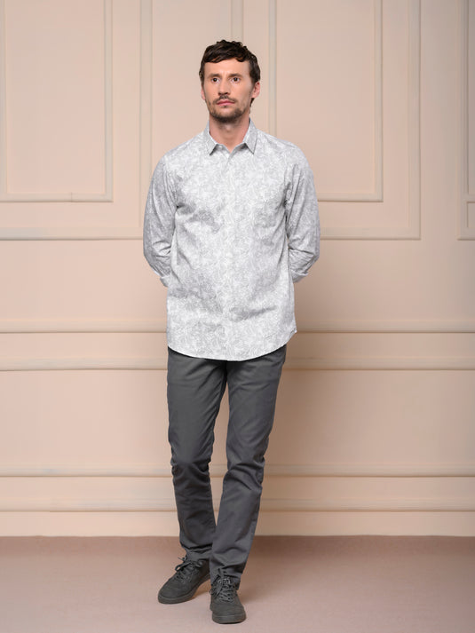 Casual Wear Printed Long Sleeve Shirt