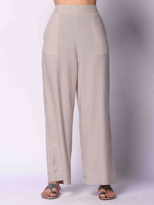 Wide Leg Pant With Elasticated Back