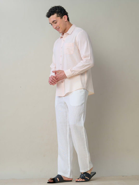 Linen Button Down Long Sleeve Shirt