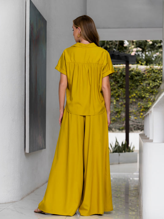 Flared high waisted pant