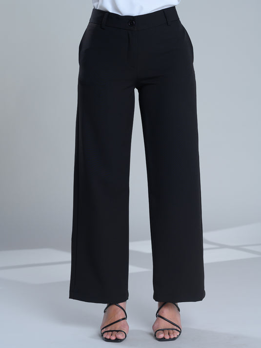 Basic wide leg tailored pant