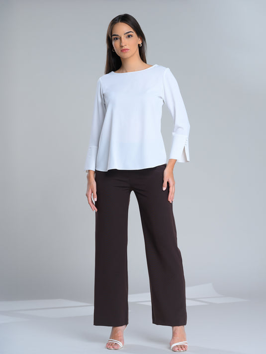 Basic tailored pant with elasticated back
