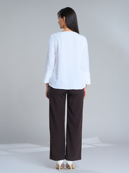 Basic tailored pant with elasticated back