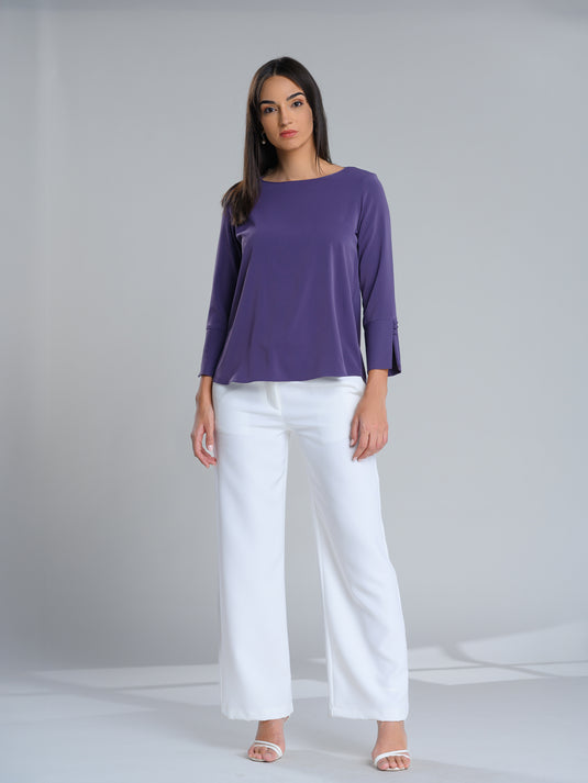 Long sleeve blouse with cuff detailing