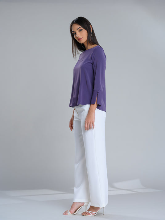 Long sleeve blouse with cuff detailing