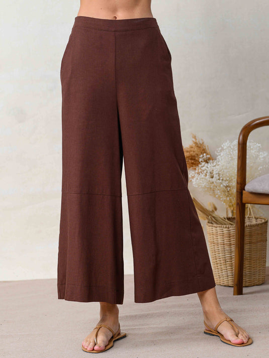 Cut panel detailed pant with elasticated back