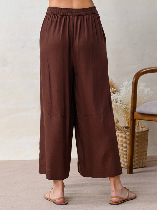Cut panel detailed pant with elasticated back