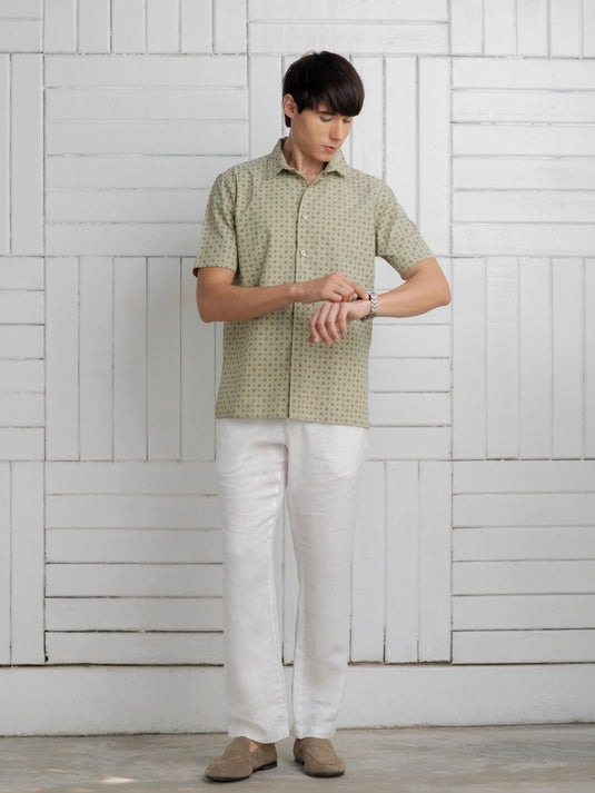 Printed short sleeve shirt