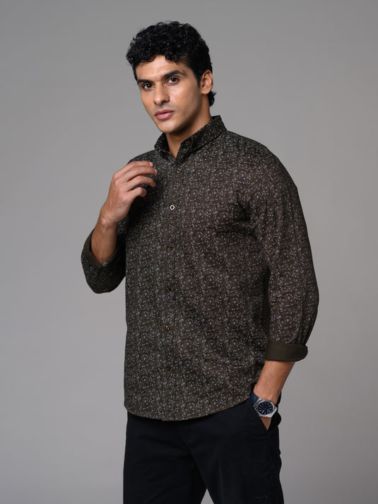 Casual Wear Printed Long Sleeve Shirt