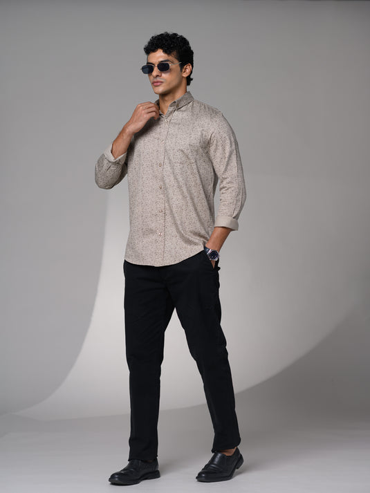 Casual Wear Printed Long Sleeve Shirt