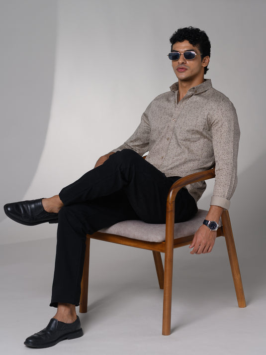 Casual Wear Printed Long Sleeve Shirt