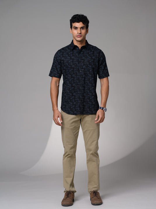 Casual Wear Printed Short Sleeve Shirt