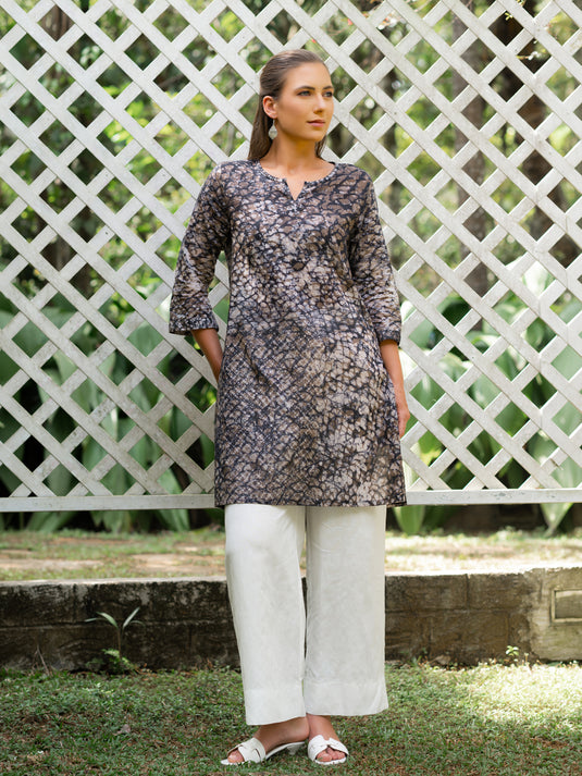 Batik basic short kurtha top