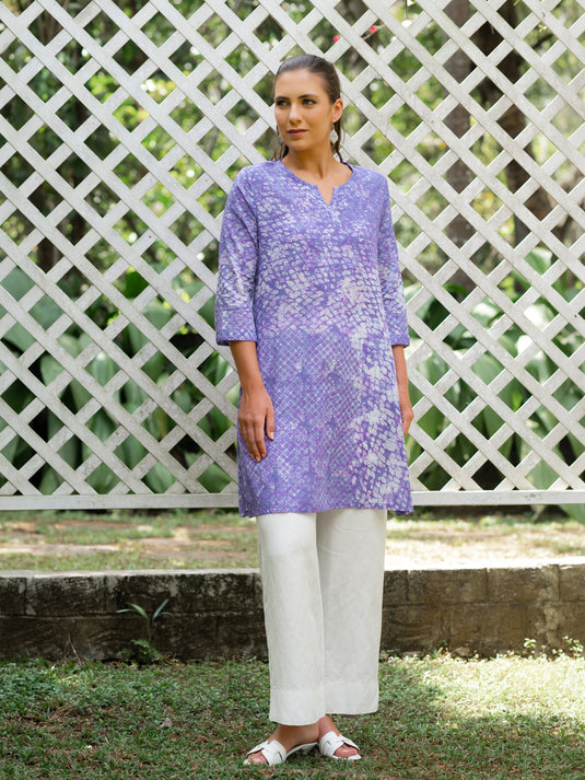 Batik basic short kurtha top