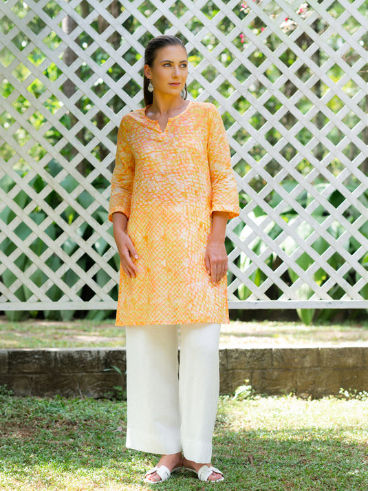 Batik basic short kurtha top