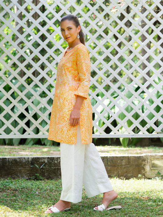 Batik basic short kurtha top