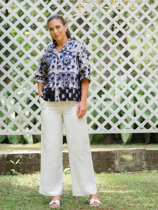 Batik button down shirt