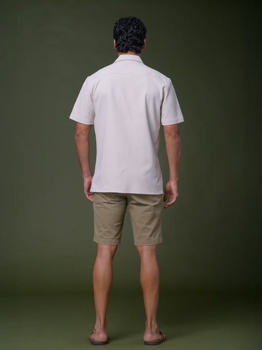 Cuban Collar Short Sleeve Shirt