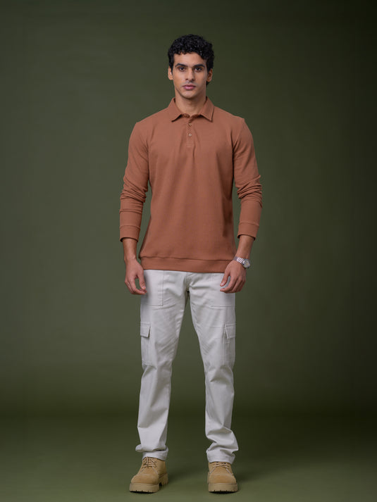 Self Collar Long Sleeve T-shirt